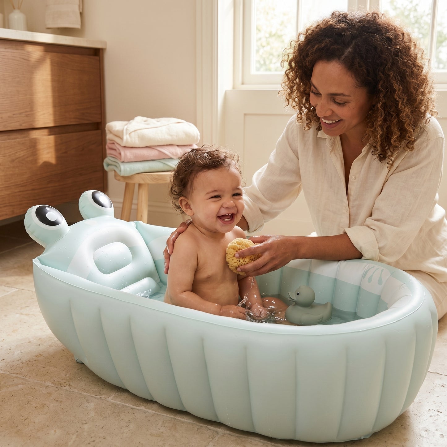 Little Manta Bubble Baby Bathtub
