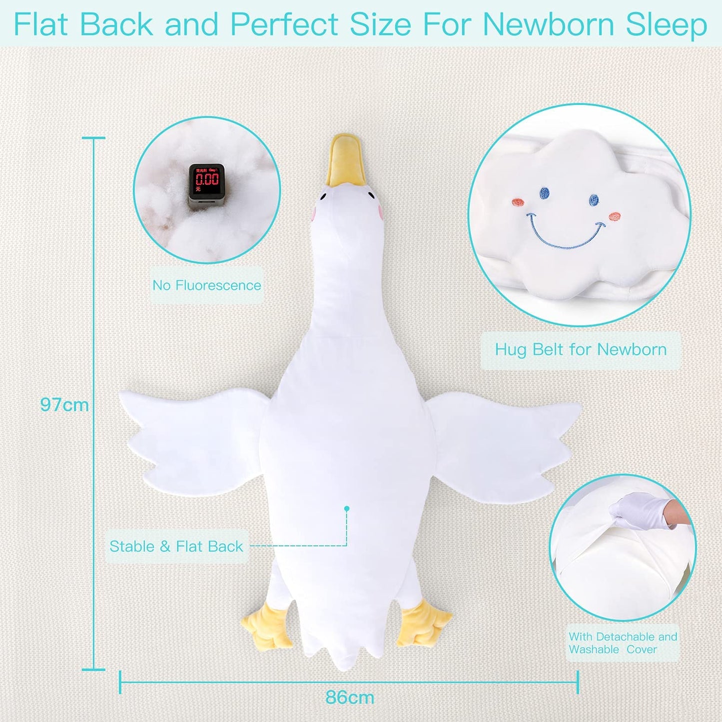 Little Manta Goose Tummy Comfort Pillow