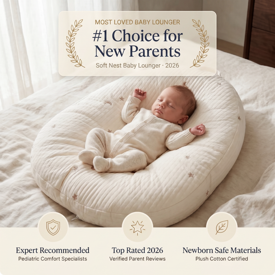Baby Lounger Nest Ergonomic Cotton Anti Reflux Pillow