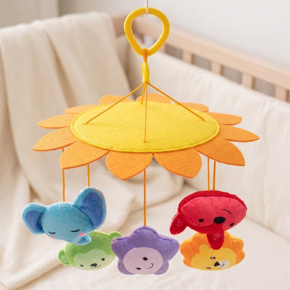 Little Manta Whirl Baby Pram Rattle with hanging animal faces