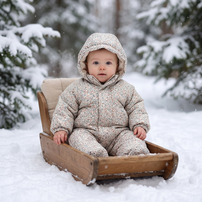 Little Manta Hooded Baby Snowsuit