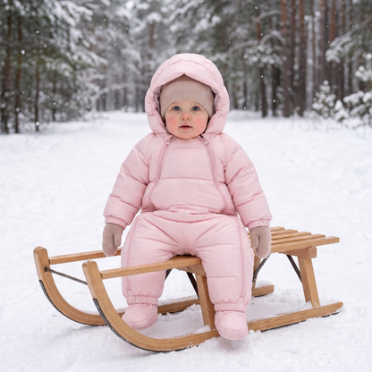 Little Manta Hooded Baby Snowsuit