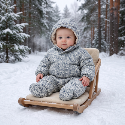 Little Manta Hooded Baby Snowsuit