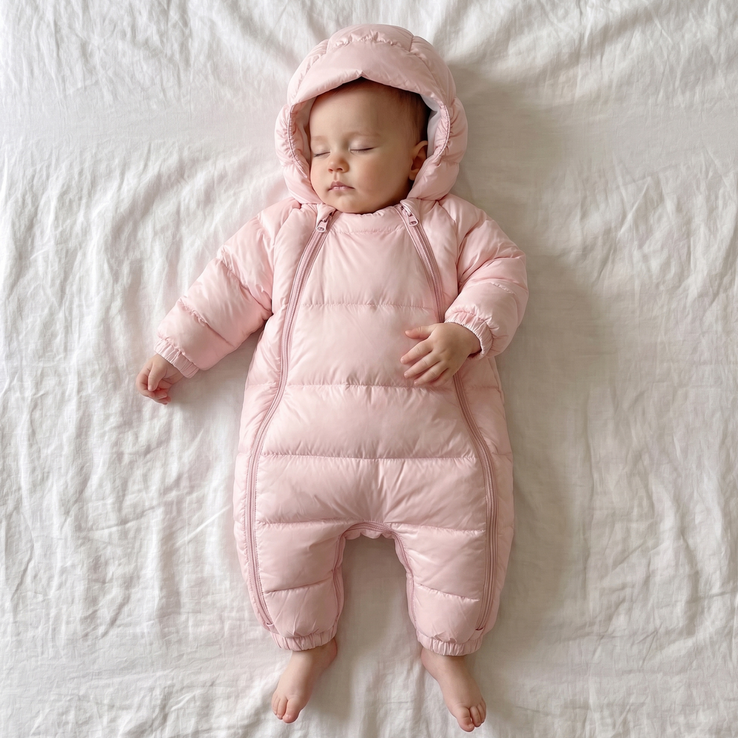 Little Manta Hooded Baby Snowsuit
