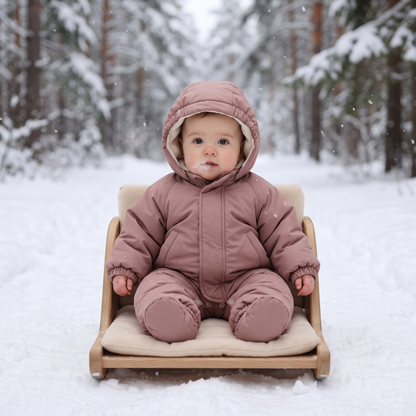 Little Manta Hooded Baby Snowsuit