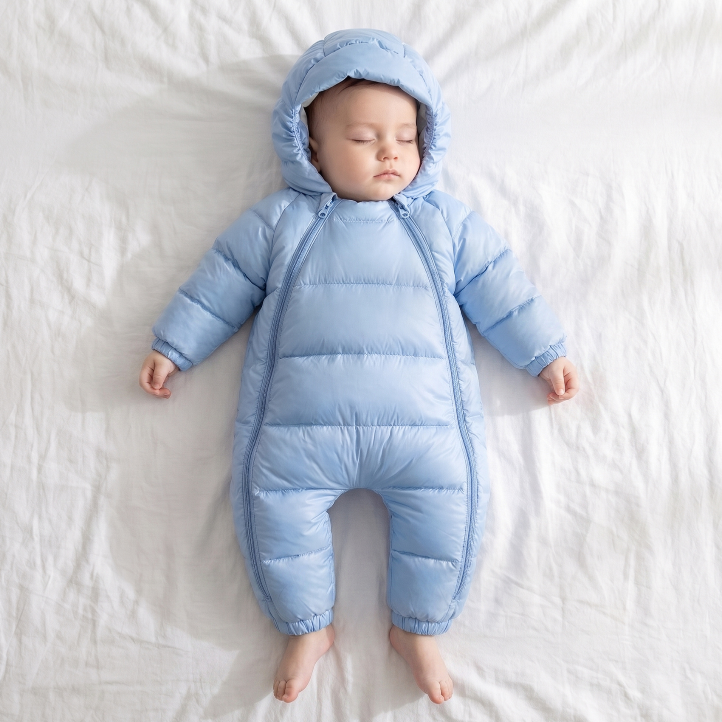 Little Manta Hooded Baby Snowsuit