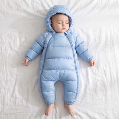 Little Manta Hooded Baby Snowsuit