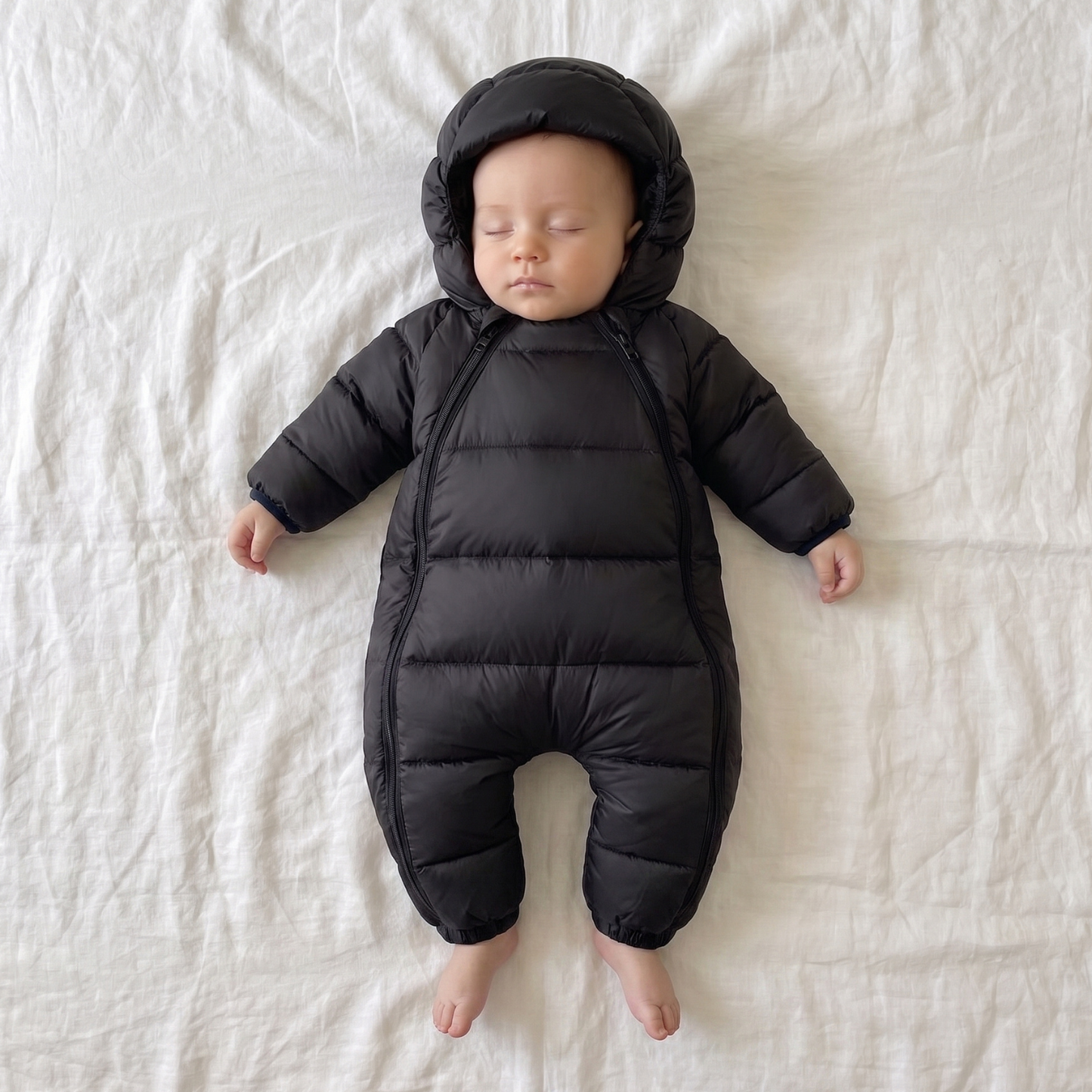 Little Manta Hooded Baby Snowsuit