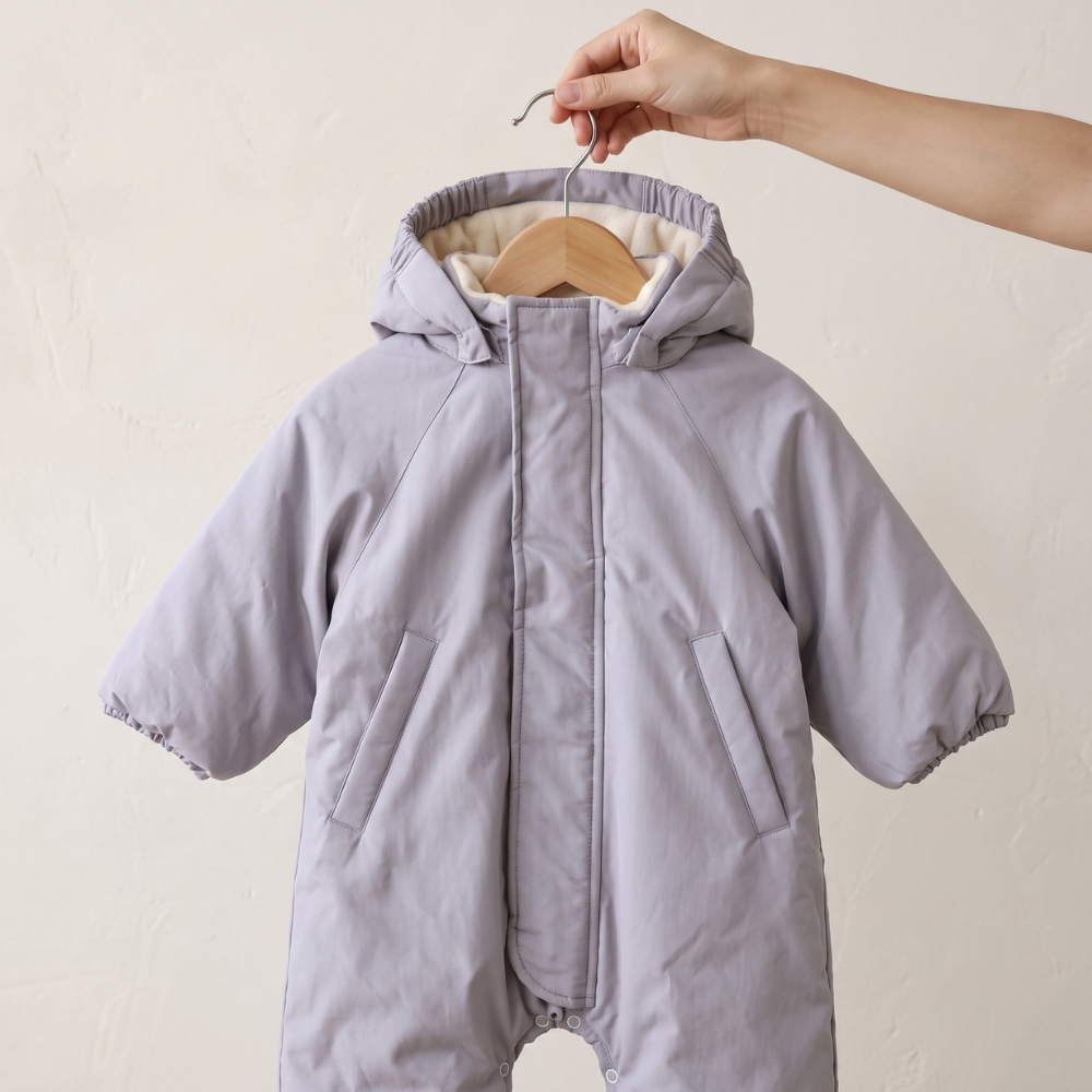 Little Manta Hooded Baby Snowsuit