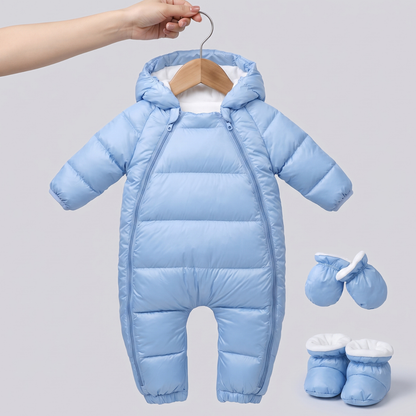 Little Manta Hooded Baby Snowsuit