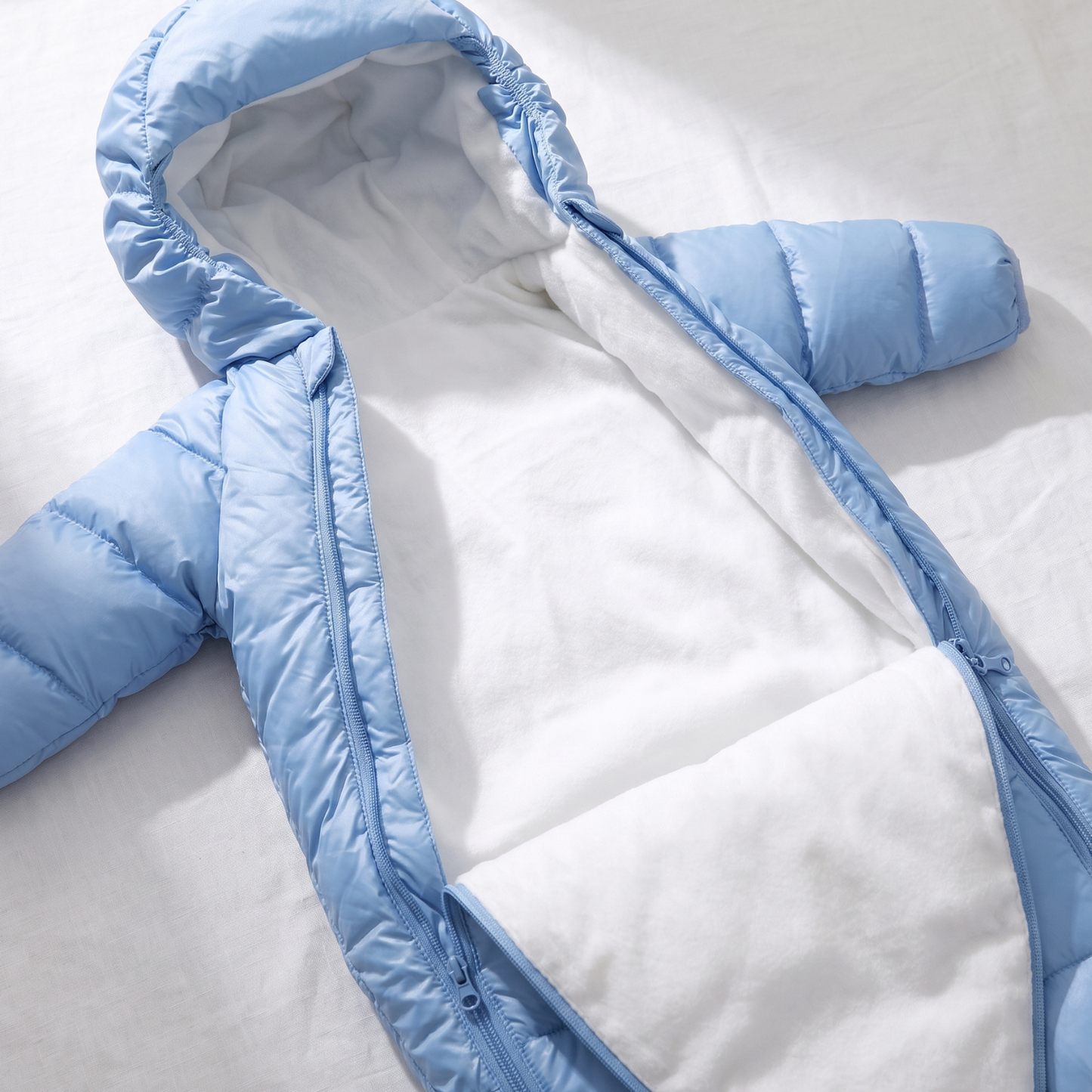 Little Manta Hooded Baby Snowsuit