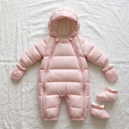 Little Manta Hooded Baby Snowsuit