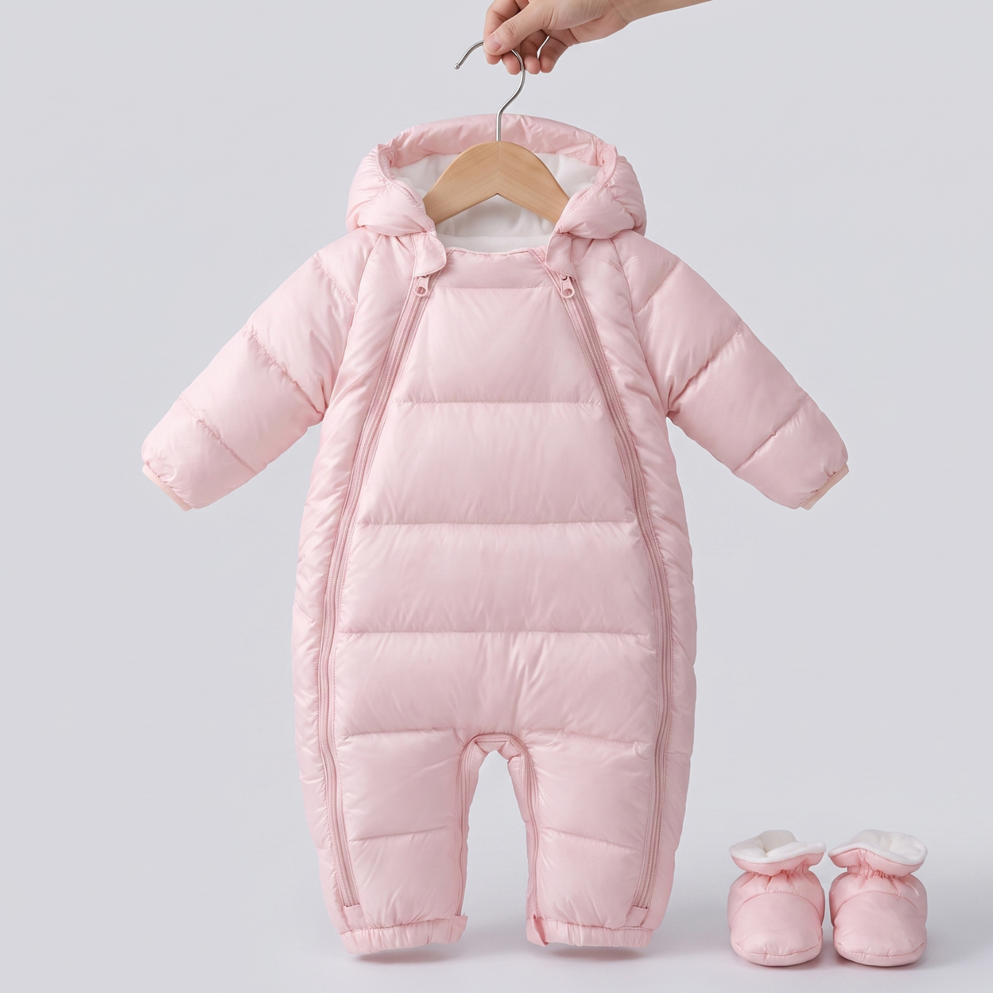 Little Manta Hooded Baby Snowsuit