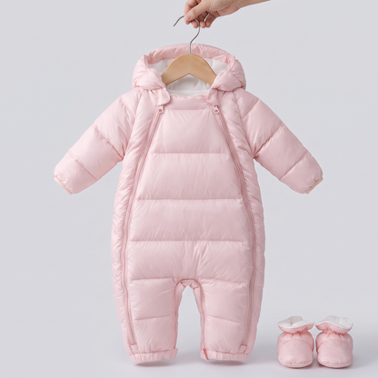 Little Manta Hooded Baby Snowsuit
