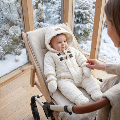 Little Manta Fleece Hooded Baby Onesie