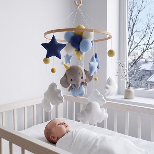 Little Manta Felt Animal Crib Mobile