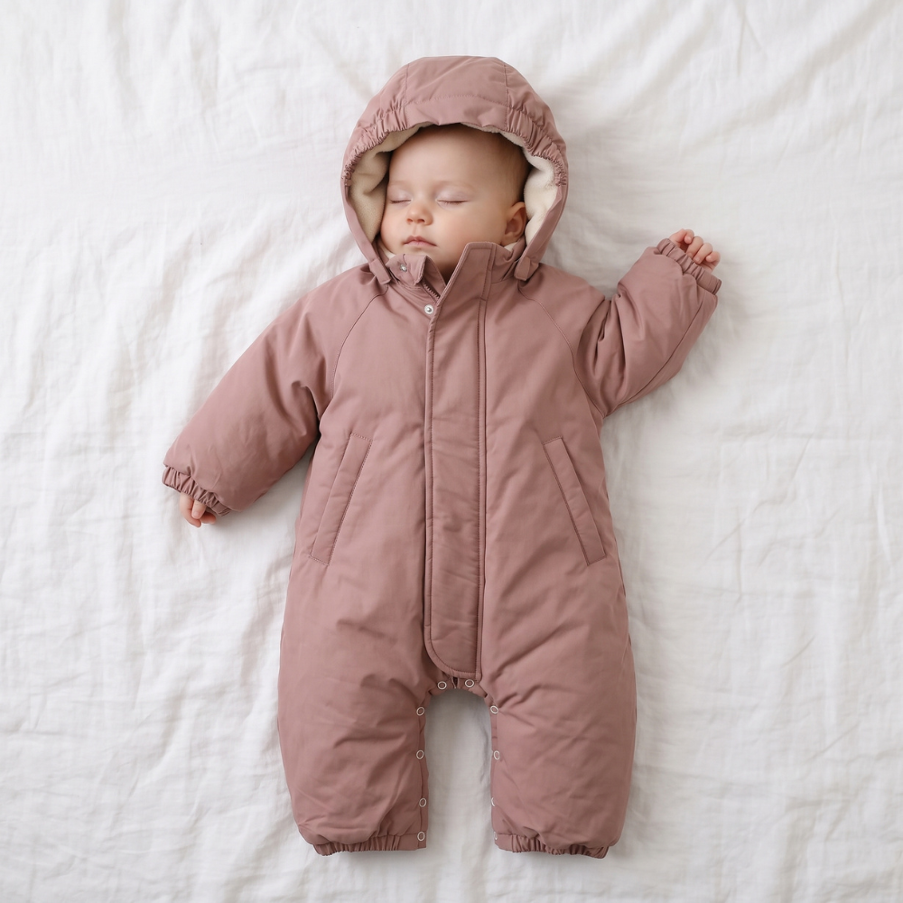 Little Manta Hooded Baby Snowsuit