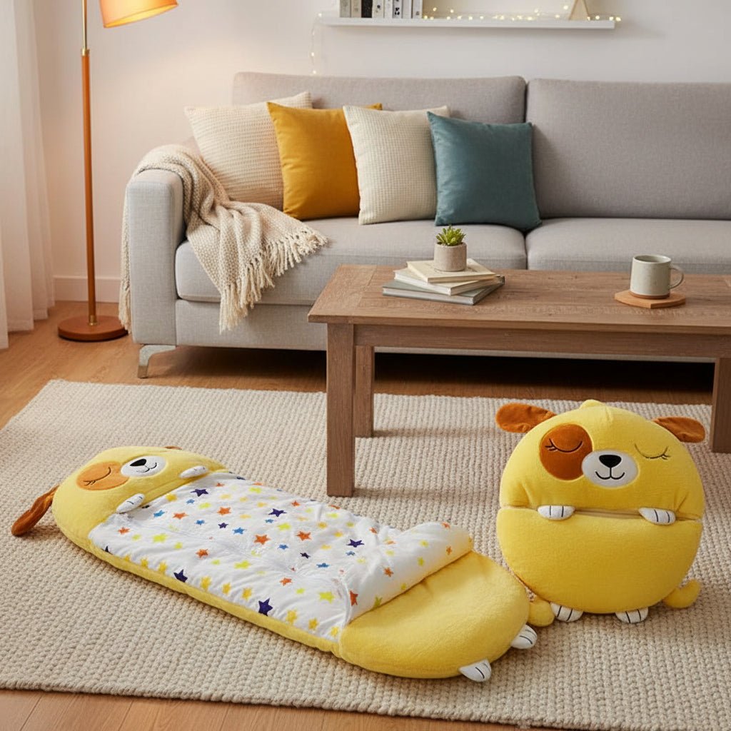 2 in 1 Plush Cuddle Toy and Kids Sleeping Bag