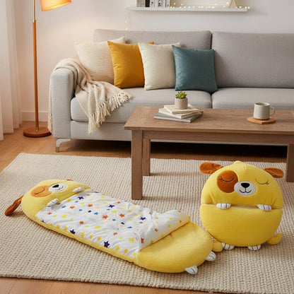 2 in 1 Plush Cuddle Toy and Kids Sleeping Bag