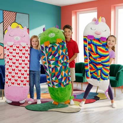 2 in 1 Plush Cuddle Toy and Kids Sleeping Bag