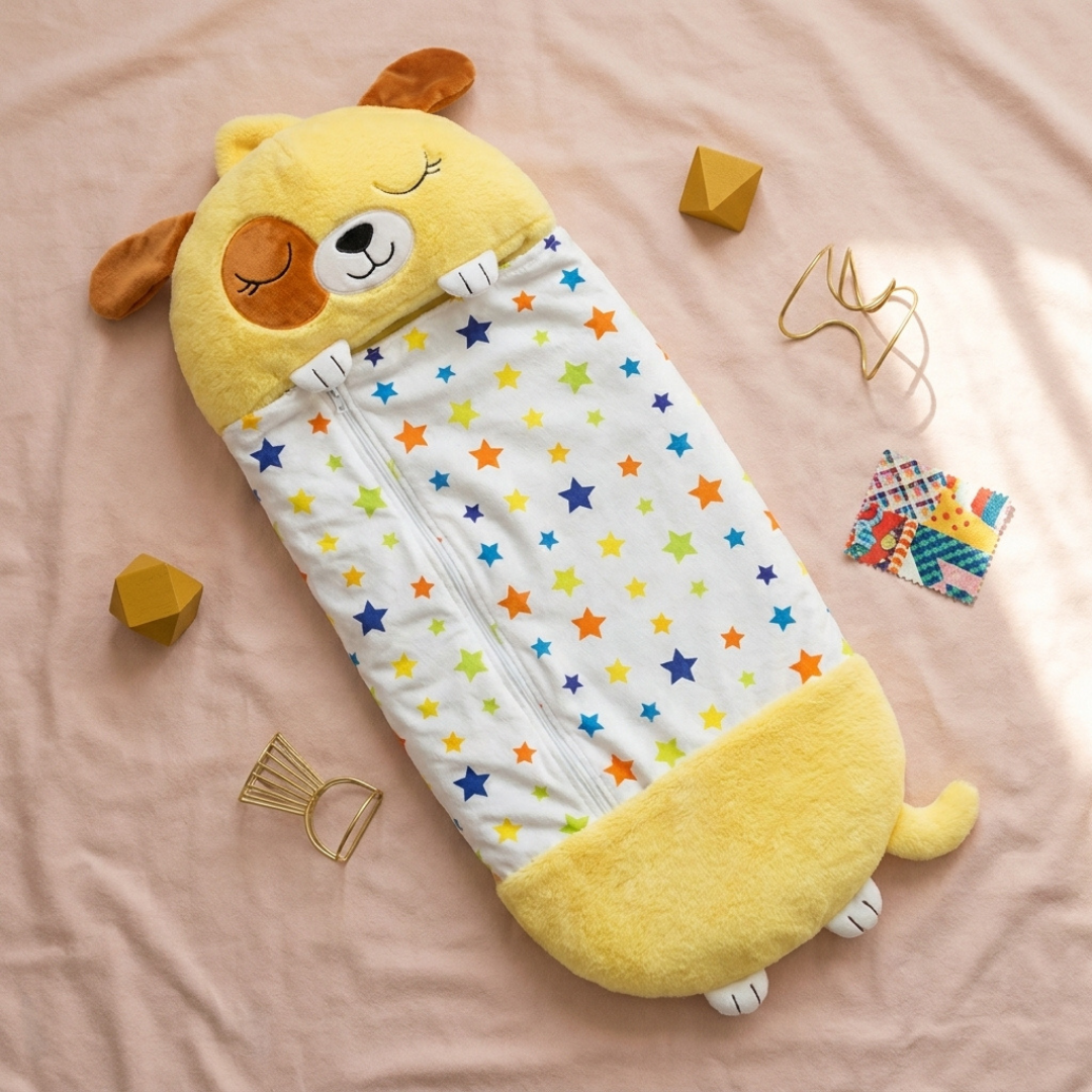 2 in 1 Plush Cuddle Toy and Kids Sleeping Bag