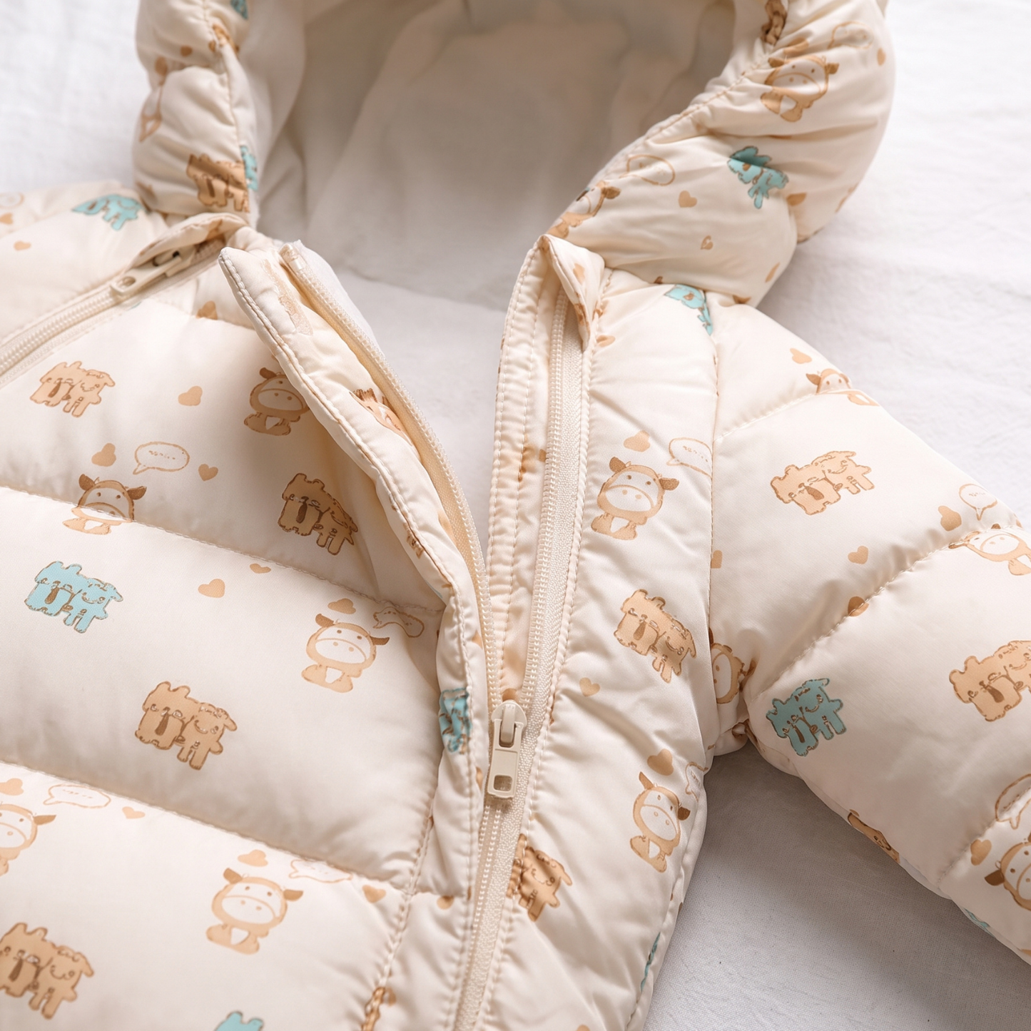 Little Manta Hooded Baby Snowsuit