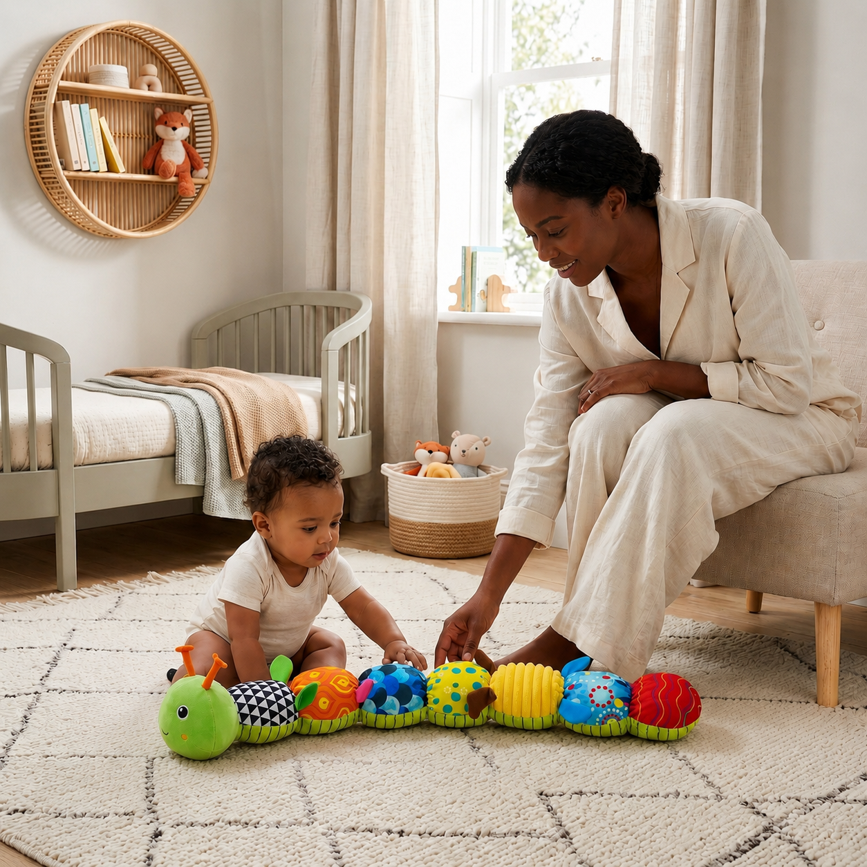 Musical Caterpillar Sensory Baby Toy
