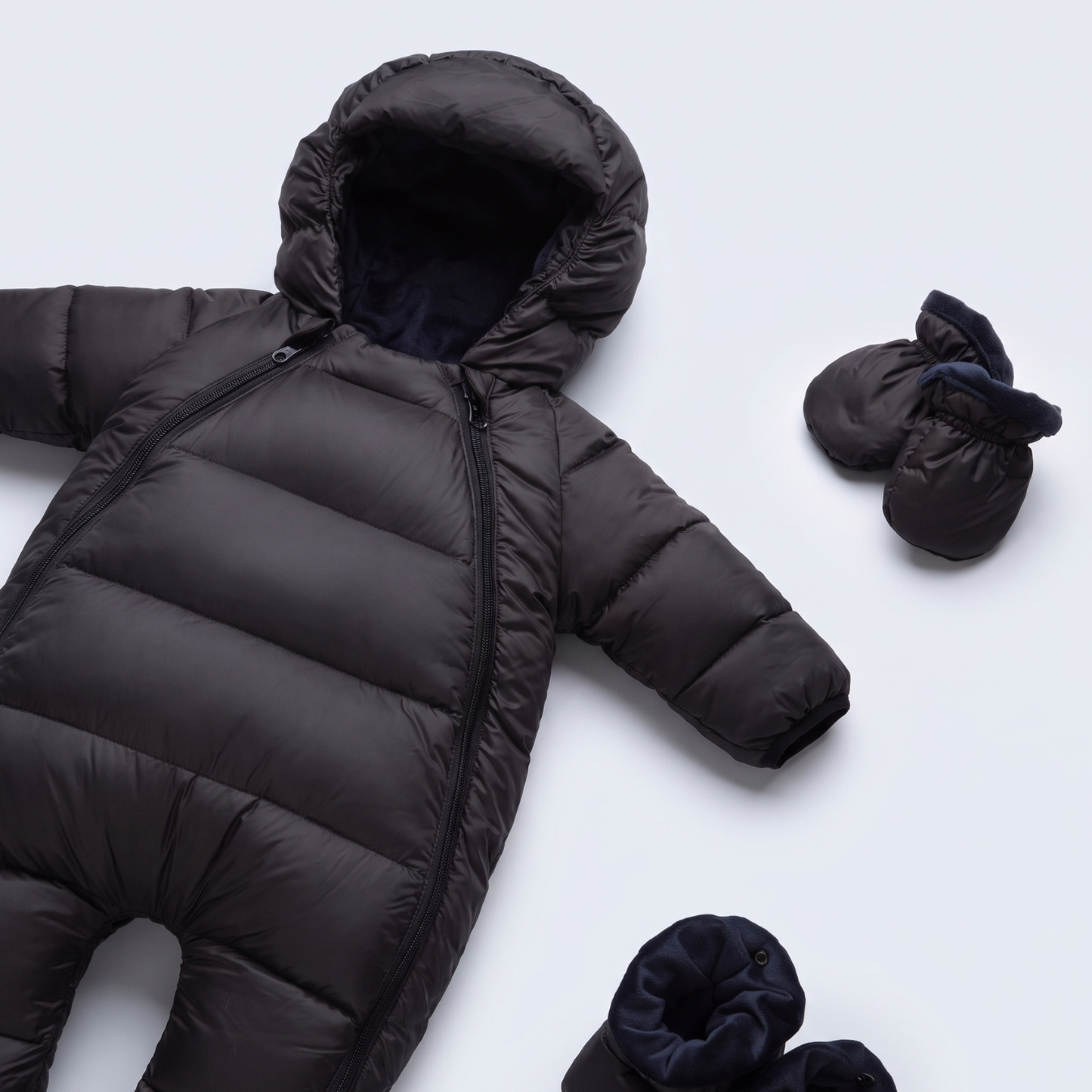 Little Manta Hooded Baby Snowsuit