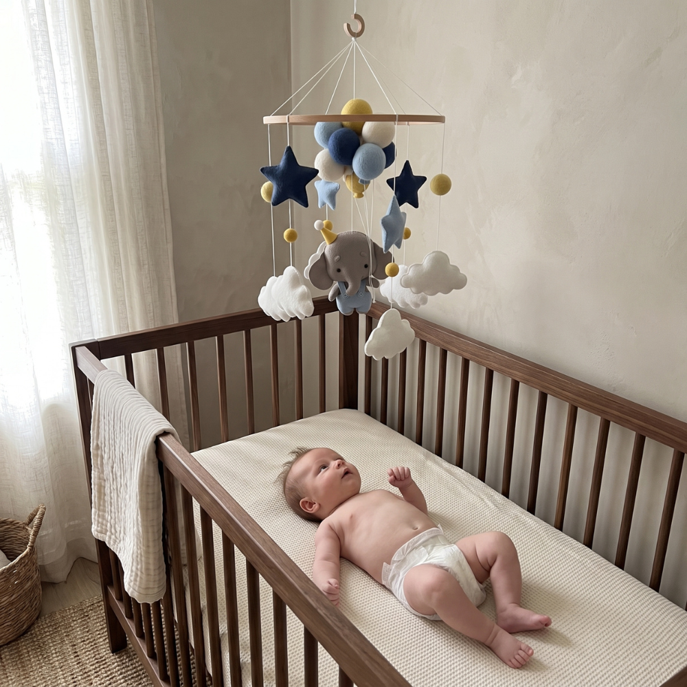 Little Manta Felt Animal Crib Mobile