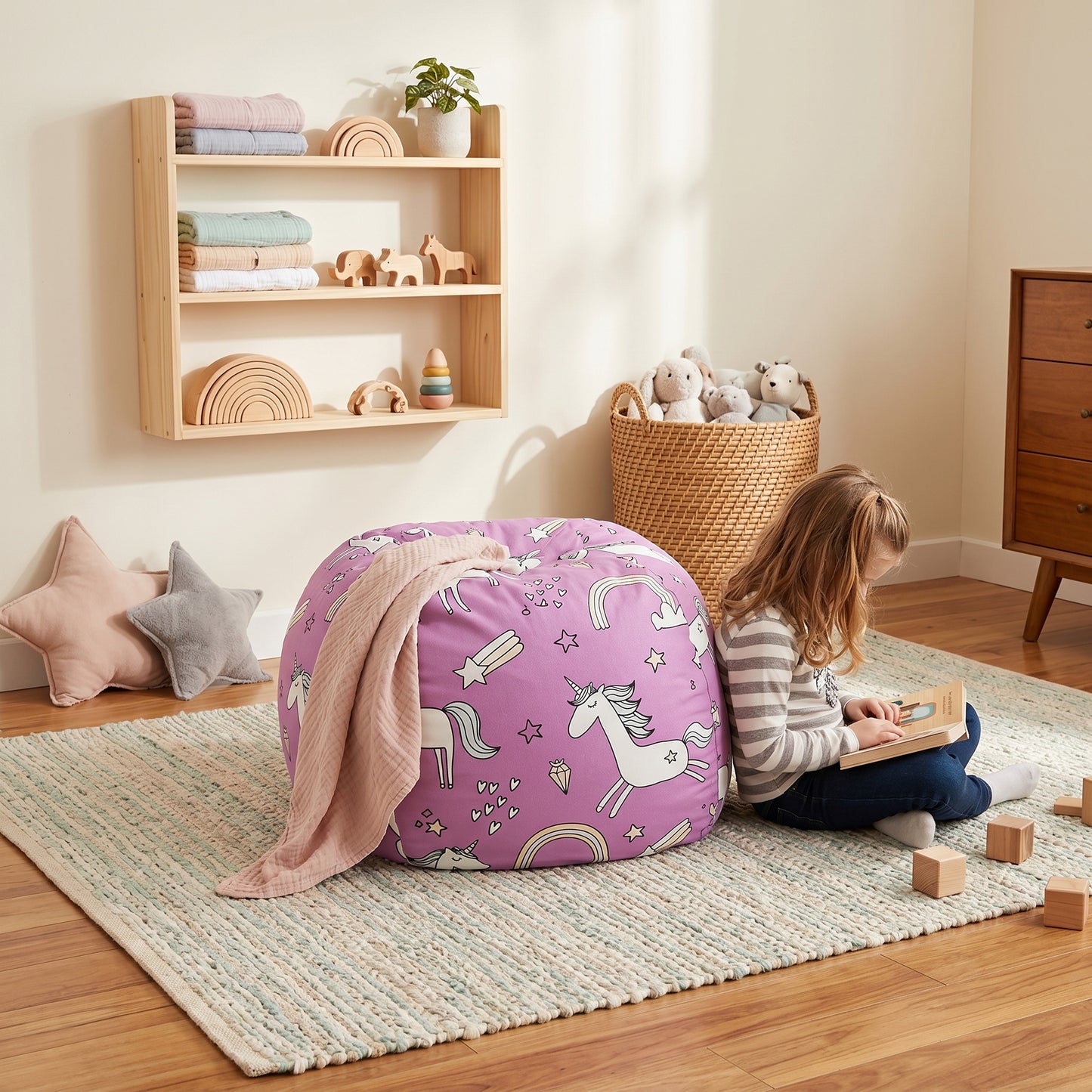 Little Manta Kids Storage Bean Bag