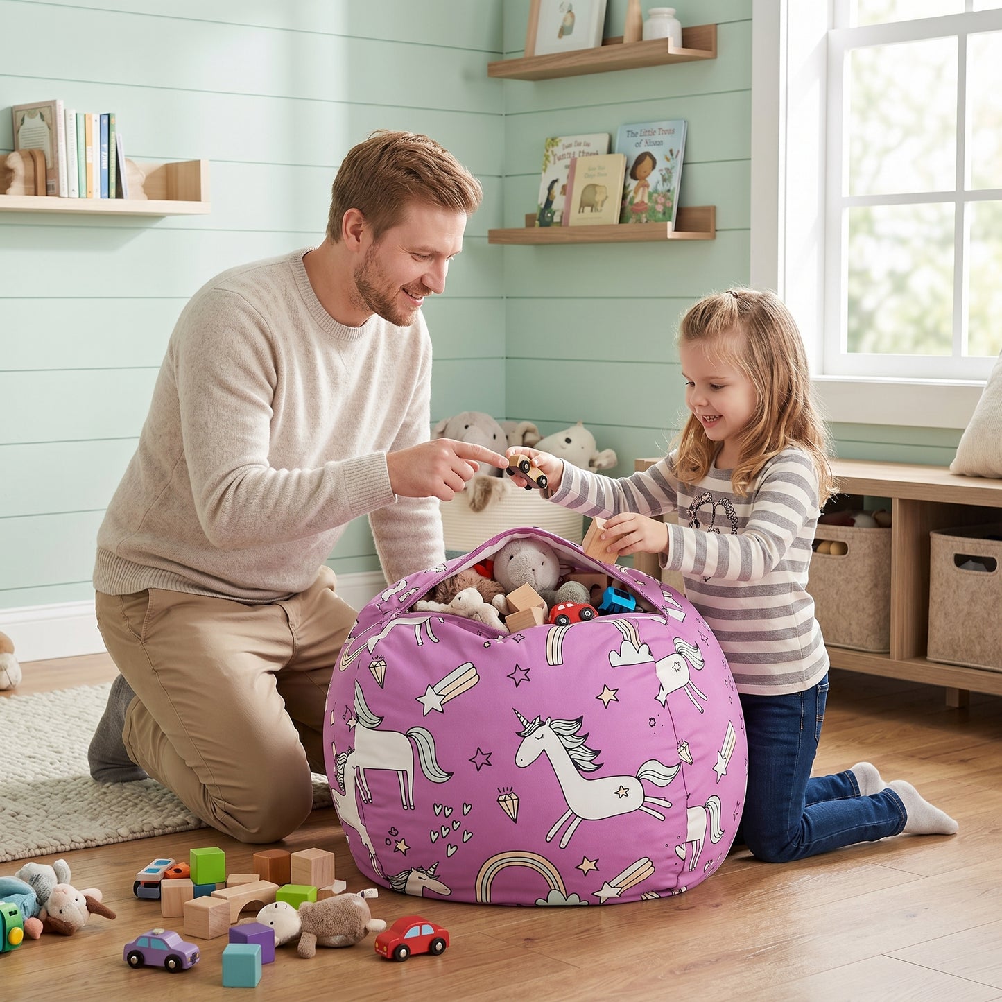 Little Manta Kids Storage Bean Bag