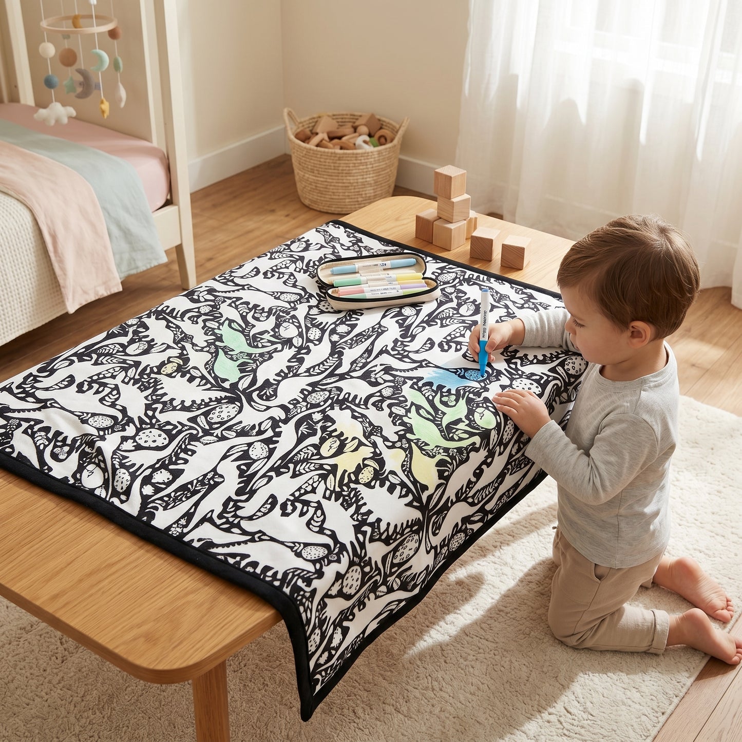 Little Manta DIY Coloring Blanket