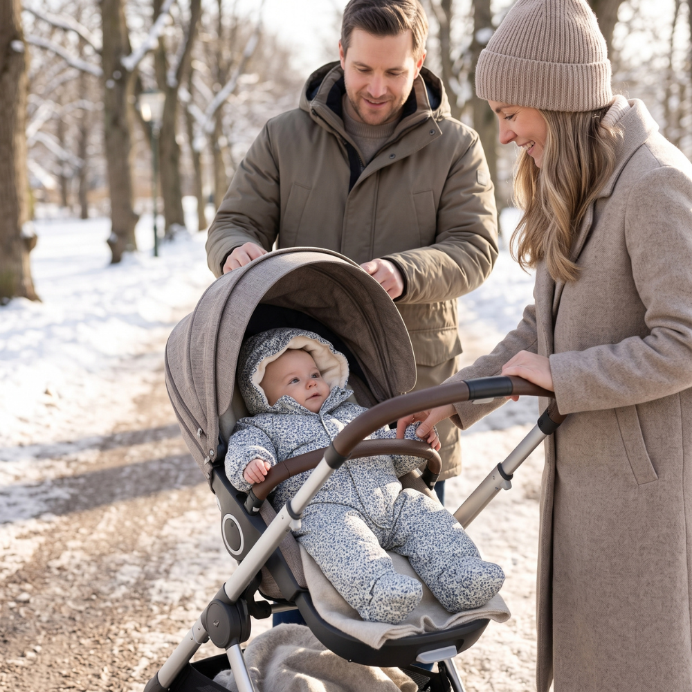 Little Manta Hooded Baby Snowsuit