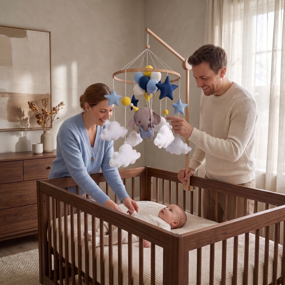 Little Manta Felt Animal Crib Mobile