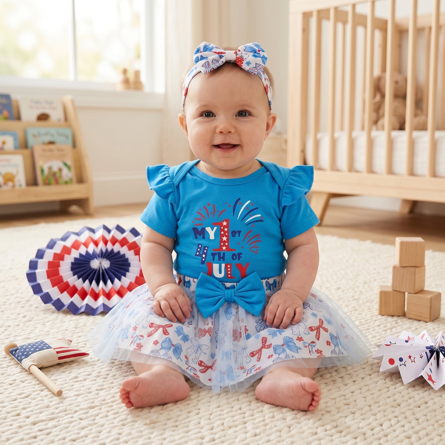 Little Manta Judy 4th of July Set