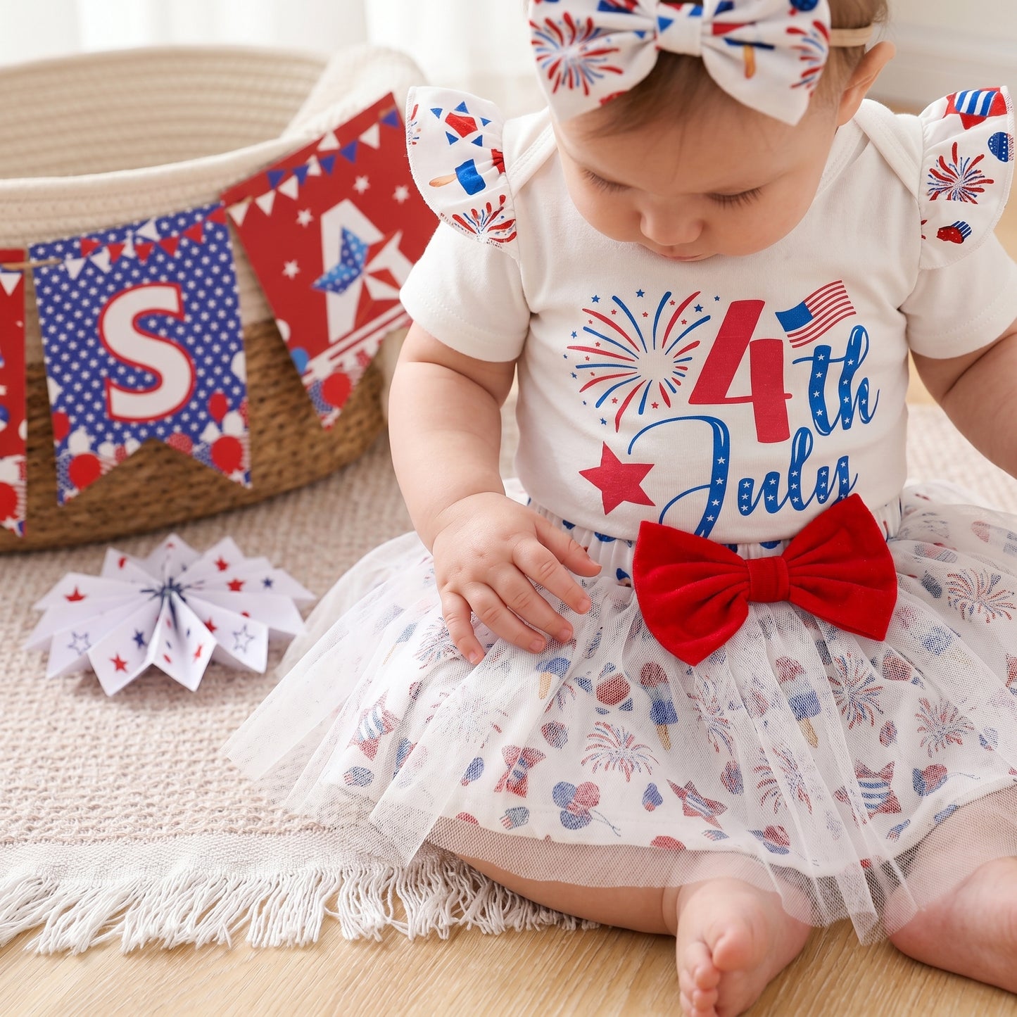 Little Manta Judy 4th of July Set