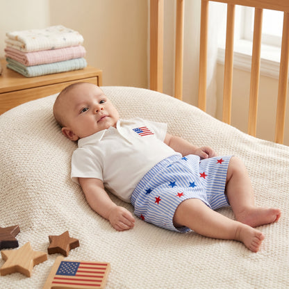Little Manta Josh 4th of July Set