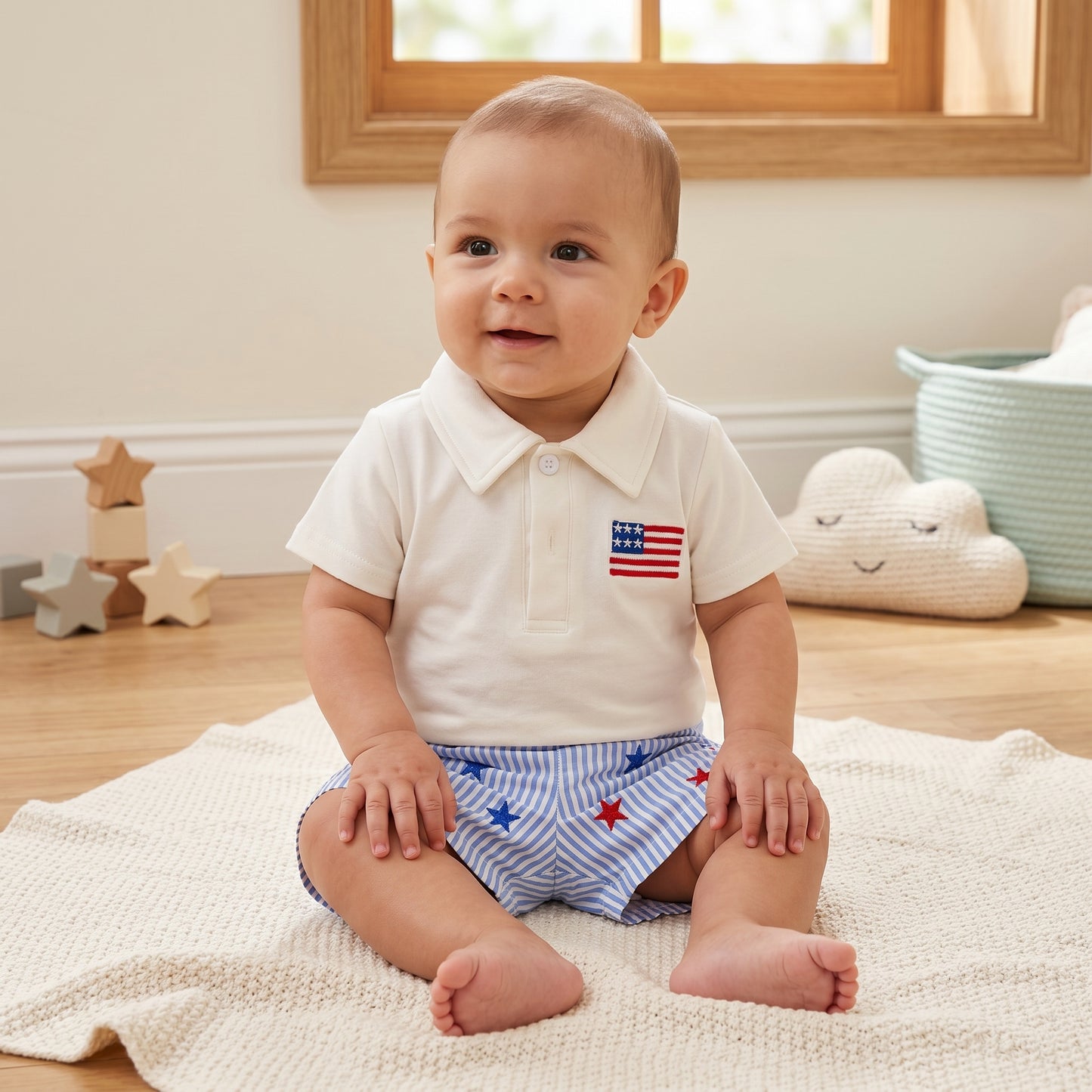 Little Manta Josh 4th of July Set