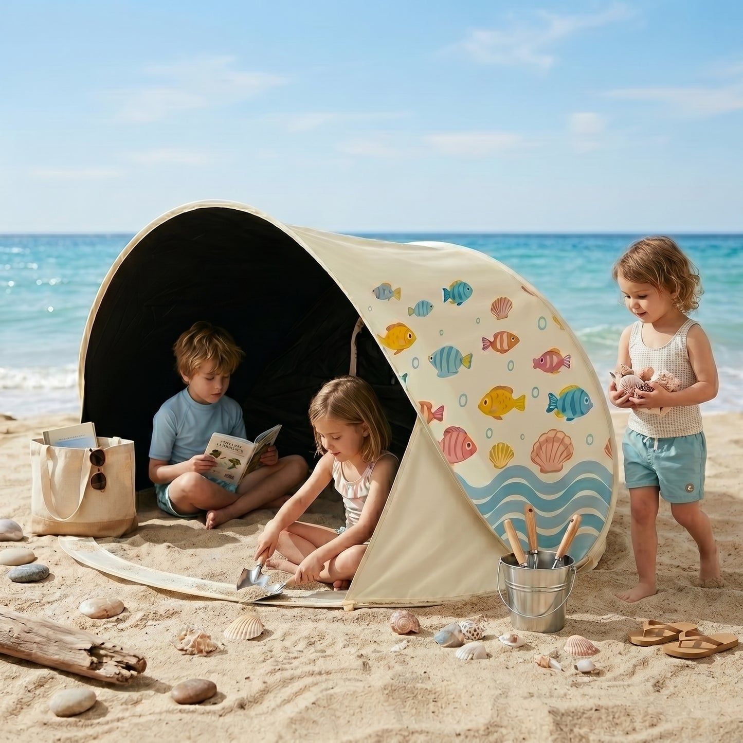 Little Manta Sunny Kids Beach Tent
