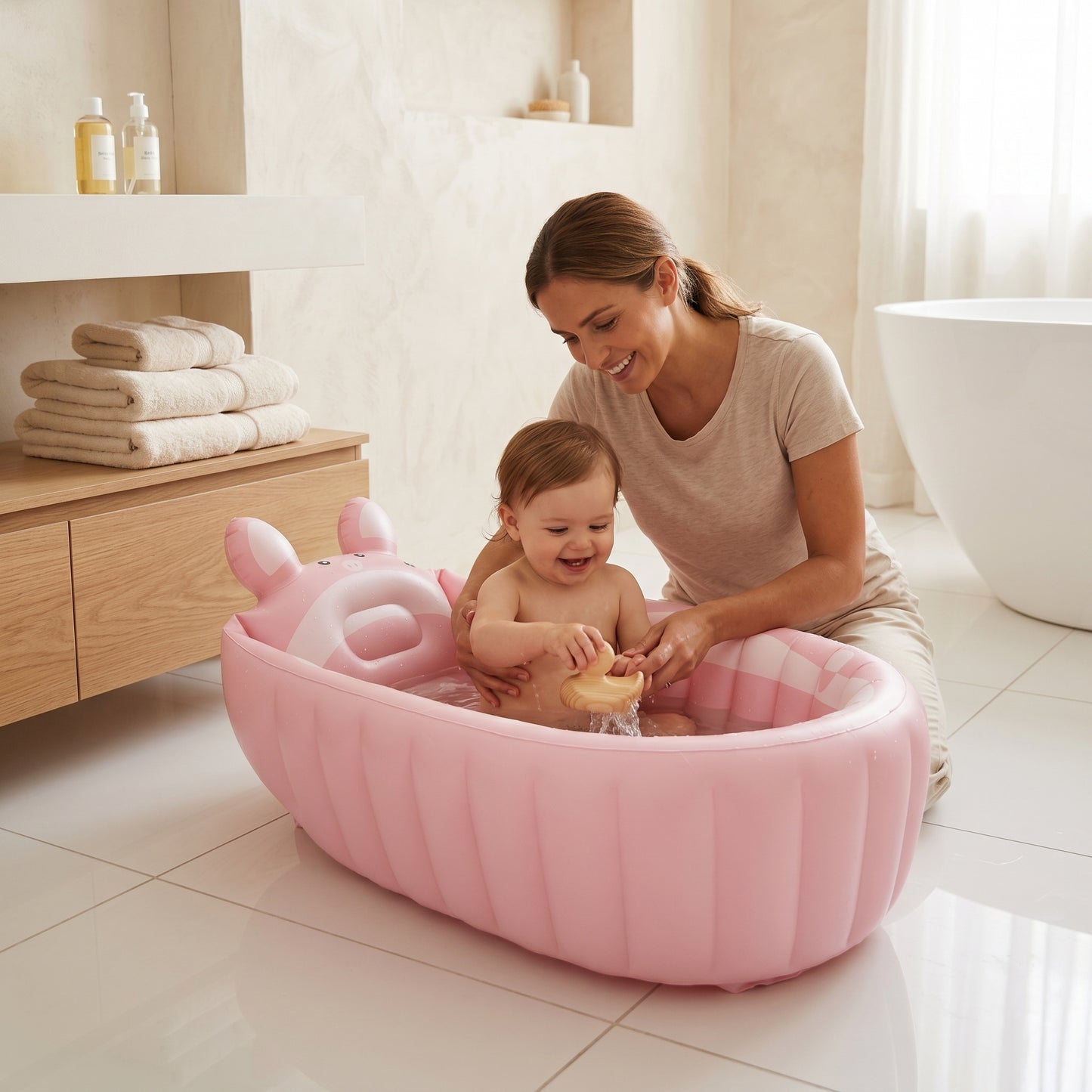Little Manta Bubble Baby Bathtub