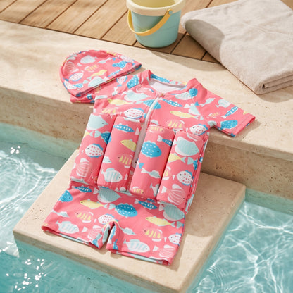 Little Manta Coral Kids Float Swimsuit