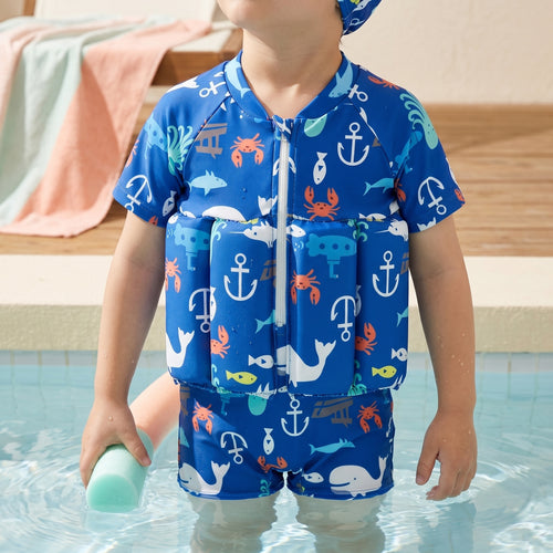 Little Manta Coral Kids Float Swimsuit