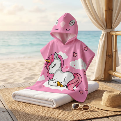Little Manta Wave Kids Beach Poncho