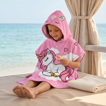 Little Manta Wave Kids Beach Poncho