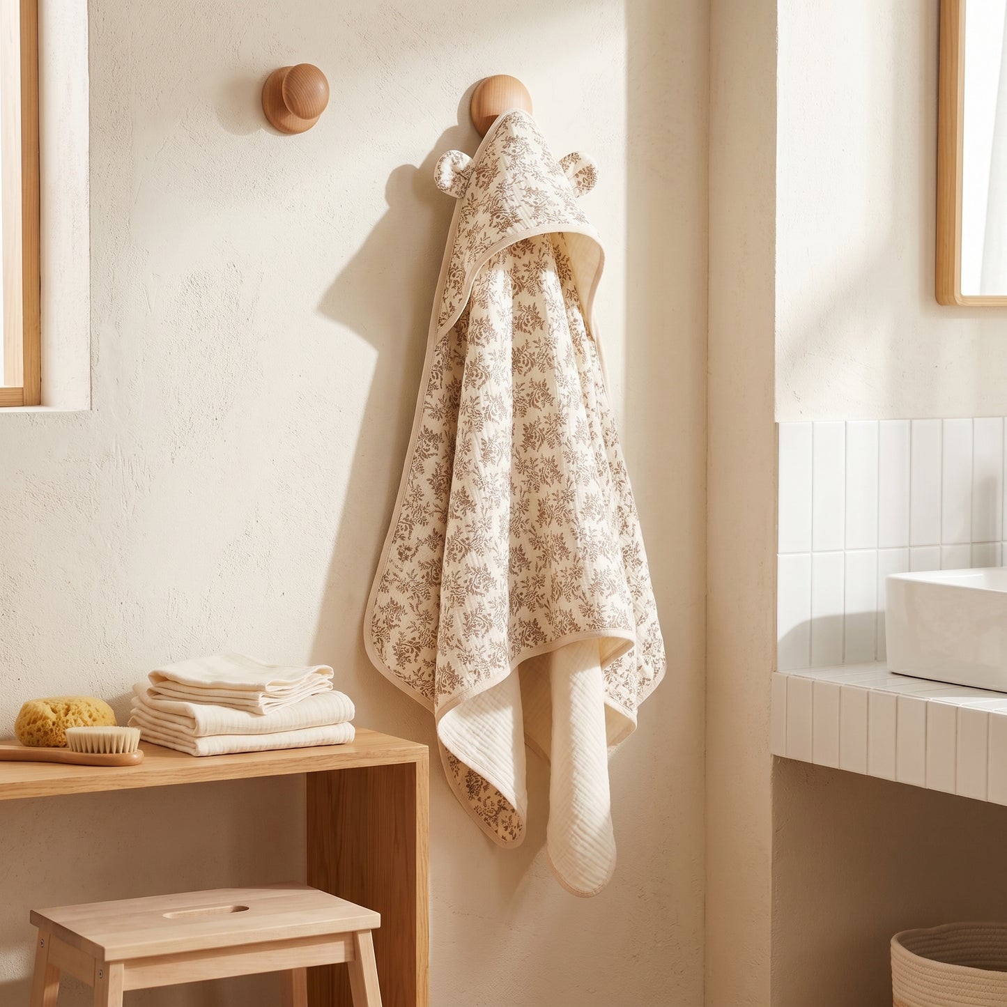 Little Manta Petal Baby Hooded Towel
