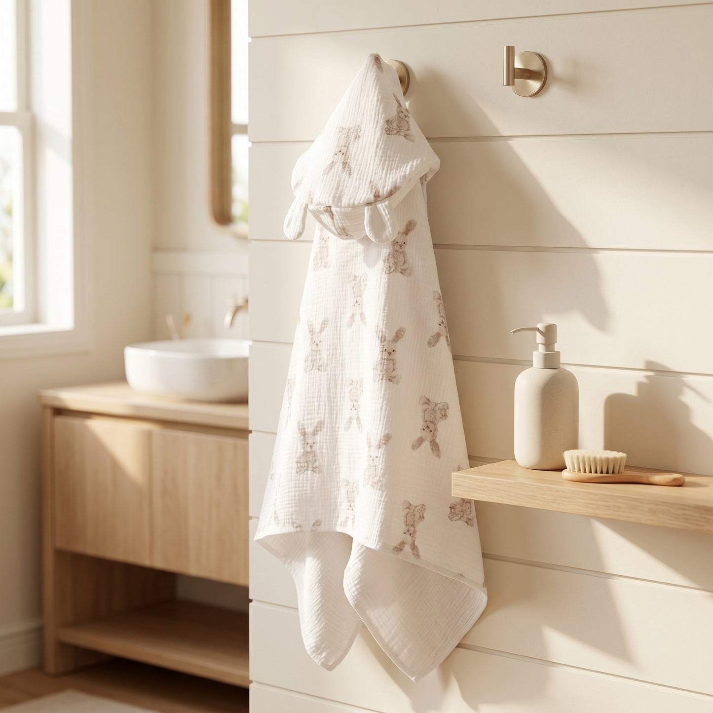 Little Manta Petal Baby Hooded Towel