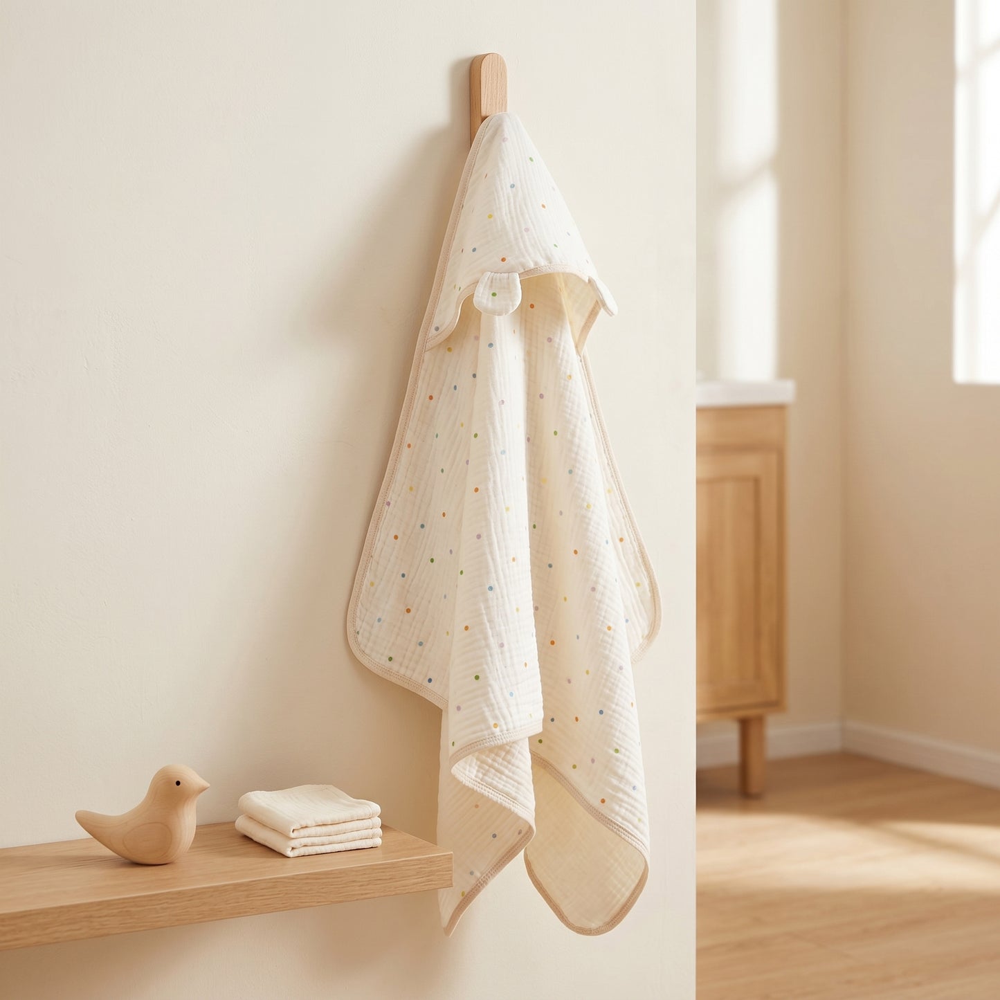 Little Manta Petal Baby Hooded Towel