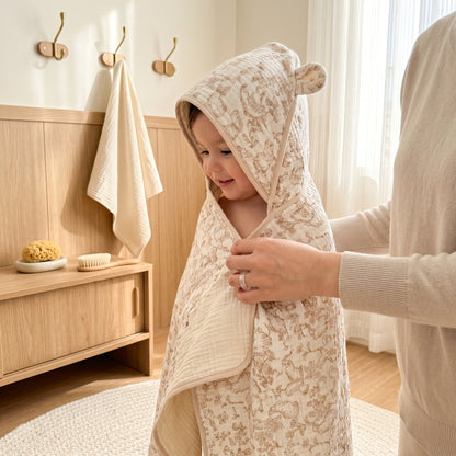 Little Manta Petal Baby Hooded Towel