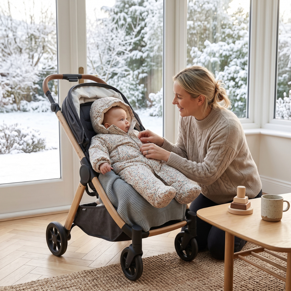 Little Manta Hooded Baby Snowsuit