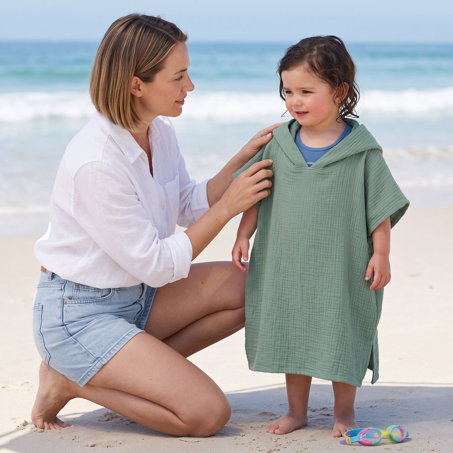 Little Manta Coast Kids Beach Poncho
